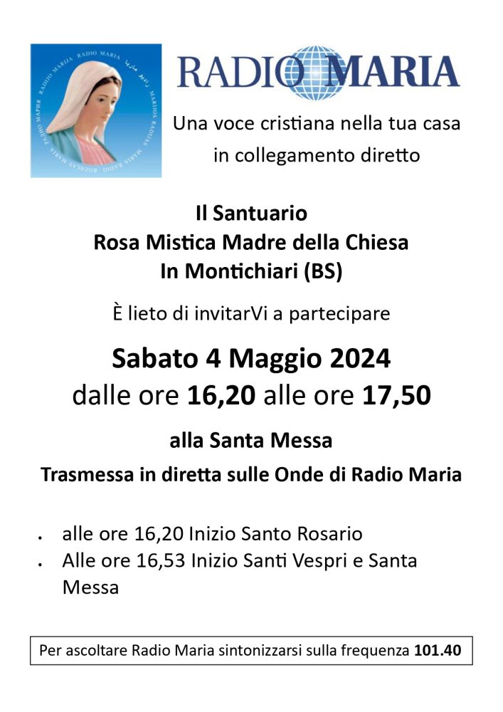 Santa Messa Trasmessa in diretta sulle Onde di Radio Maria