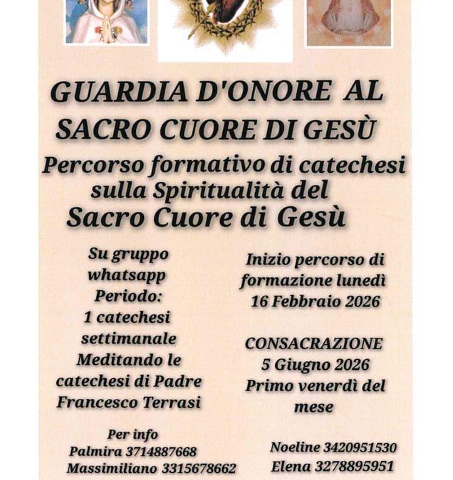 GUARDIA D’ONORE AL SACRO CUORE DI GESÙ